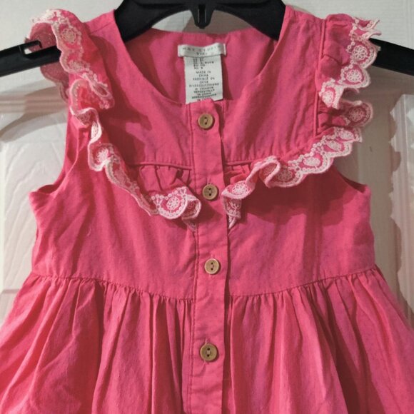Max Studio Kids Toddler Girl Pink White Ruffle Sleeveless Dress Size 5T - Picture 3 of 5